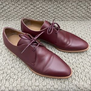 Everlane Modern Oxford women sz 7.5 in Burgundy